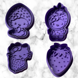 Strawberry Cute Cat  Fondant  and Cookie Cutters