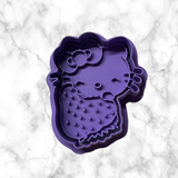 Strawberry Cute Cat  Fondant and Cookie Cutters  3