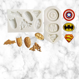 Superhero Silicone Molds  2 pc
