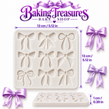 Classic Ribbon Bow Silicone Mold – Assorted Fondant & Cake Decorating Bows