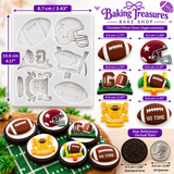 Game Day Football Silicone Mold – 6-Cavity Football, Helmet, Goal Post & Trophy Mold