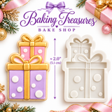Stacked Gift Boxes Silicone Mold – Double Present with Bows & Polka Dots
