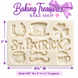 St. Patrick's Day Lucky Charms Silicone Mold – Shamrock, Horseshoe, Leprechaun Hat & More