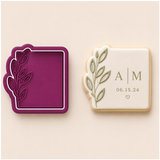 Botanical Square Plaque Cookie Cutter & Stamp