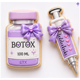 Bougie Botox Kit Cookie Cutter & Embosser Set – 6 Piece Fondant Stamp Collection