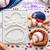 Baseball Cap, Bats & Glove Silicone Mold