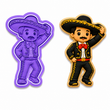 Charro Dancer Cookie Cutter & Embosser Stamp Set