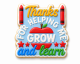 Thanks for Helping Me Grow Cookie Cutter & Stamp