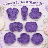 Baby Shower Cookie Cutter & Stamp Set