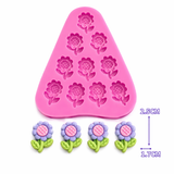Mini Sunflower Bloom Silicone Mold – 10 Cavity Floral Mold for Fondant, Chocolate & Resin