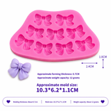 Mini Bow Tie Silicone Mold – 9 Cavity Ribbon Bow Mold for Fondant, Chocolate, Candy & Resin