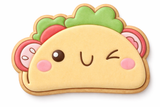 Kawaii Winking Taco Cookie Cutter & Stamp – Cute Fiesta Cookie Cutter