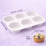 Jumbo Muffin Silicone Pan – 6 Cavity Non-Stick Silicone Baking Mold for Bakery-Style Muffins