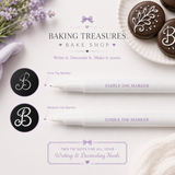 White Dual Tips Food Coloring Pens