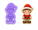 Christmas Boy Elf Cookie Cutter & Embosser Stamp Set