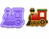 Christmas Toy Train Engine Cookie Cutter & Embosser Stamp Set