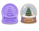 Believe Christmas Snow Globe Cookie Cutter & Embosser Stamp Set