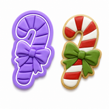 Candy Cane with Festive Bow Cookie Cutter & Embosser Two-Piece Set
