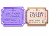 North Pole Express Christmas Train Ticket Cookie Cutter & Embosser Stamp Set