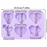 Heart Shaped Silicone Mold  6 Cavity