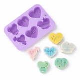 Heart Shaped Silicone Mold  6 Cavity