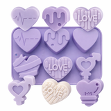 Heart Shaped Silicone Mold  6 Cavity