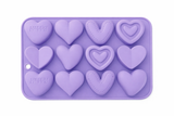 Heart Shaped Silicone Baking 12 CT
