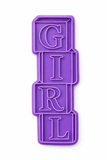 Baby Block Girl Cookie Cutter & Stamp