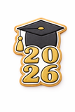 Class of 2026 Graduation Cap  Cookie Cutter & Stamp