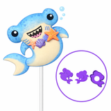 Shark Cake Pop Mold W Embosser Hammer Head