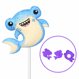 Shark Cake Pop Mold W Embosser Hammer Head