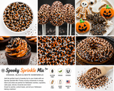 Halloween Harvest Nonpareils Sprinkles – Orange, Black & White (2 oz)