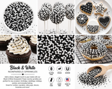 Classic Black & White Nonpareils Sprinkles | Gluten-Free, Kosher, Vegan | 2 oz