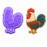 Farmhouse Rooster Cookie Cutter & Embosser Stamp Set
