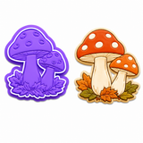 Woodland Mushroom Cookie Cutter & Embosser Stamp Set