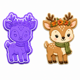 Woodland Deer Cookie Cutter & Embosser Stamp Set