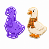 Woodland Goose Cookie Cutter & Embosser Stamp Set