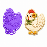 Farmhouse Chicken Cookie Cutter & Embosser Stamp Set