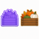Harvest Pumpkin Crate Cookie Cutter & Embosser Stamp Set