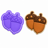 Harvest Acorns Cookie Cutter & Embosser Stamp Set