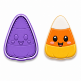 Kawaii Candy Corn Cookie Cutter & Embosser Two-Piece Set