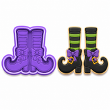 Halloween Witch Boots Cookie Cutter & Embosser Two-Piece Set