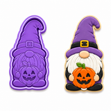 Halloween Pumpkin Gnome Cookie Cutter & Embosser Two-Piece Set