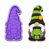 Halloween Frankenstein Gnome Cookie Cutter & Embosser Two-Piece Set