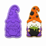 Halloween Witch Cauldron Gnome Cookie Cutter & Embosser Two-Piece Set