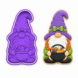 Halloween Candy Bucket Gnome Cookie Cutter & Embosser Two-Piece Set