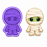 Kawaii Mummy Cookie Cutter & Embosser Two-Piece Set