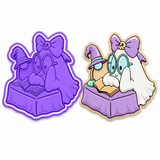 Kawaii Ghost Reading Spell Book Cookie Cutter & Embosser Two-Piece Set