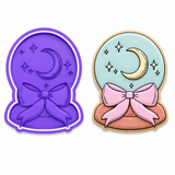 Coquette Moon Crystal Ball Cookie Cutter & Embosser Two-Piece Set