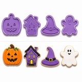 Halloween Cookie Cutter & Embosser Set Sizes 2.0", 2.5", 3.5"